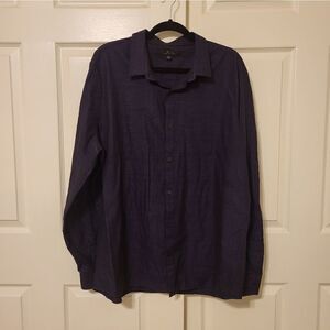 Marc Anthony slim fit purple/black collard button-down